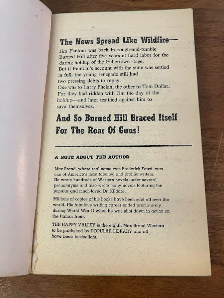 Vtg Paperbacks: Max Brand Books - Lot of 2