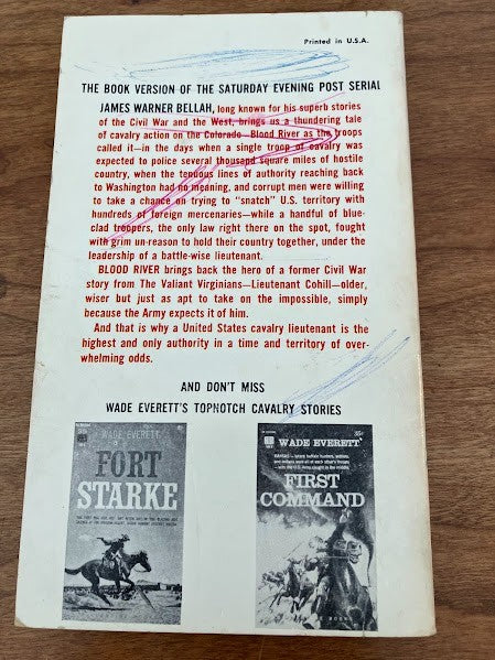 Paperback Western - Ordeal At Blood River by James Warner Bellah