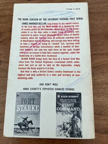 Paperback Western - Ordeal At Blood River by James Warner Bellah