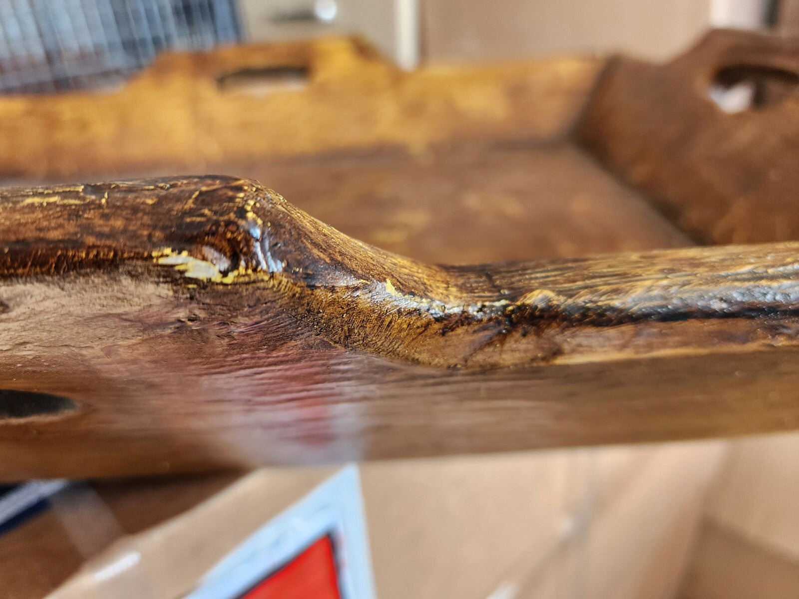 17' x 23"' Rustic wooden tray with handles