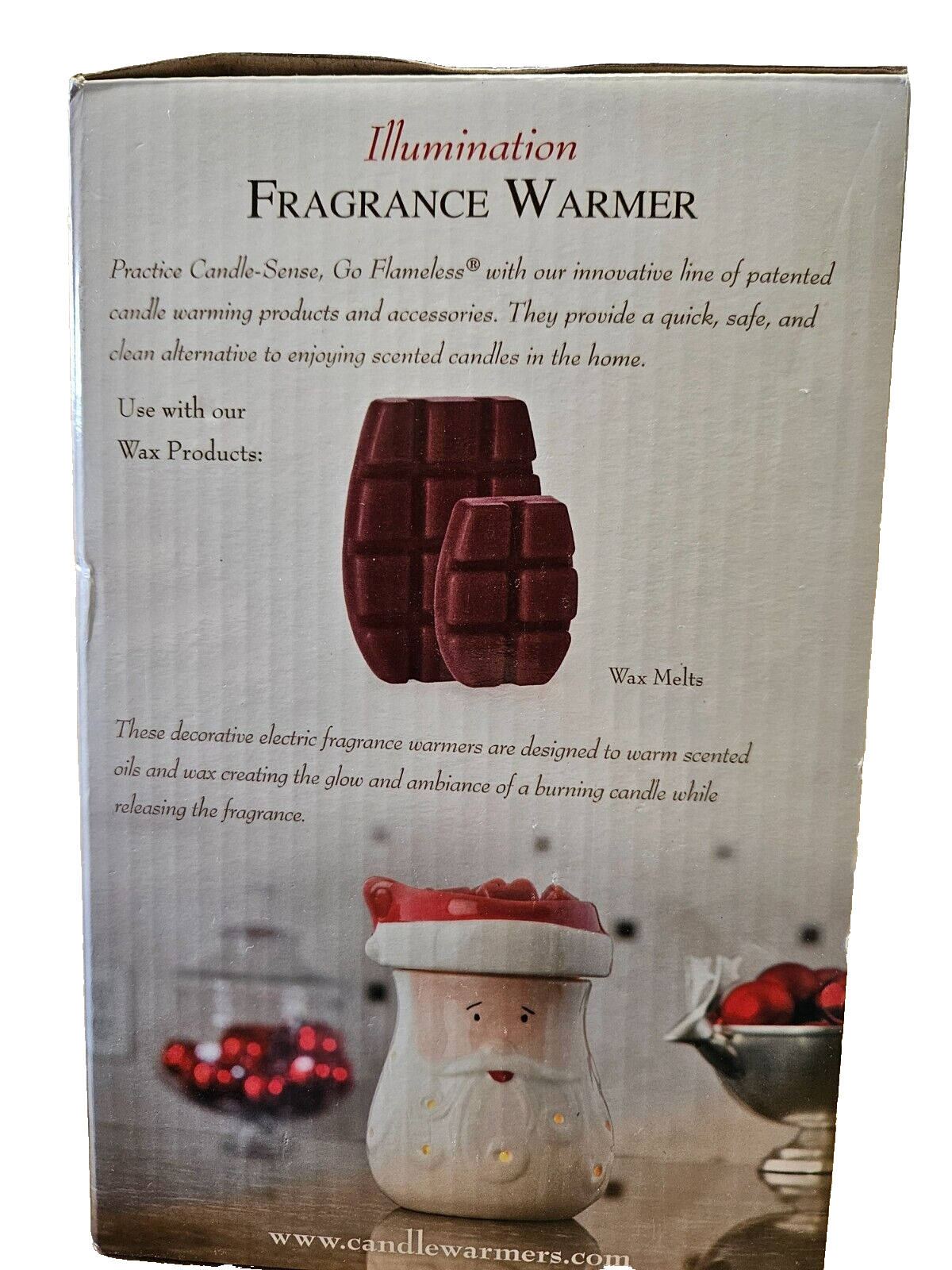 Candle Warmers Holiday Collection Santa Pluggable Fragrance Warmer