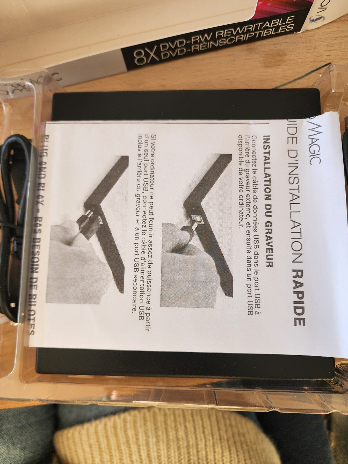 I /O Magic 8X DVD RW Drive Slim Portable USB 2.0 Rewritable VG