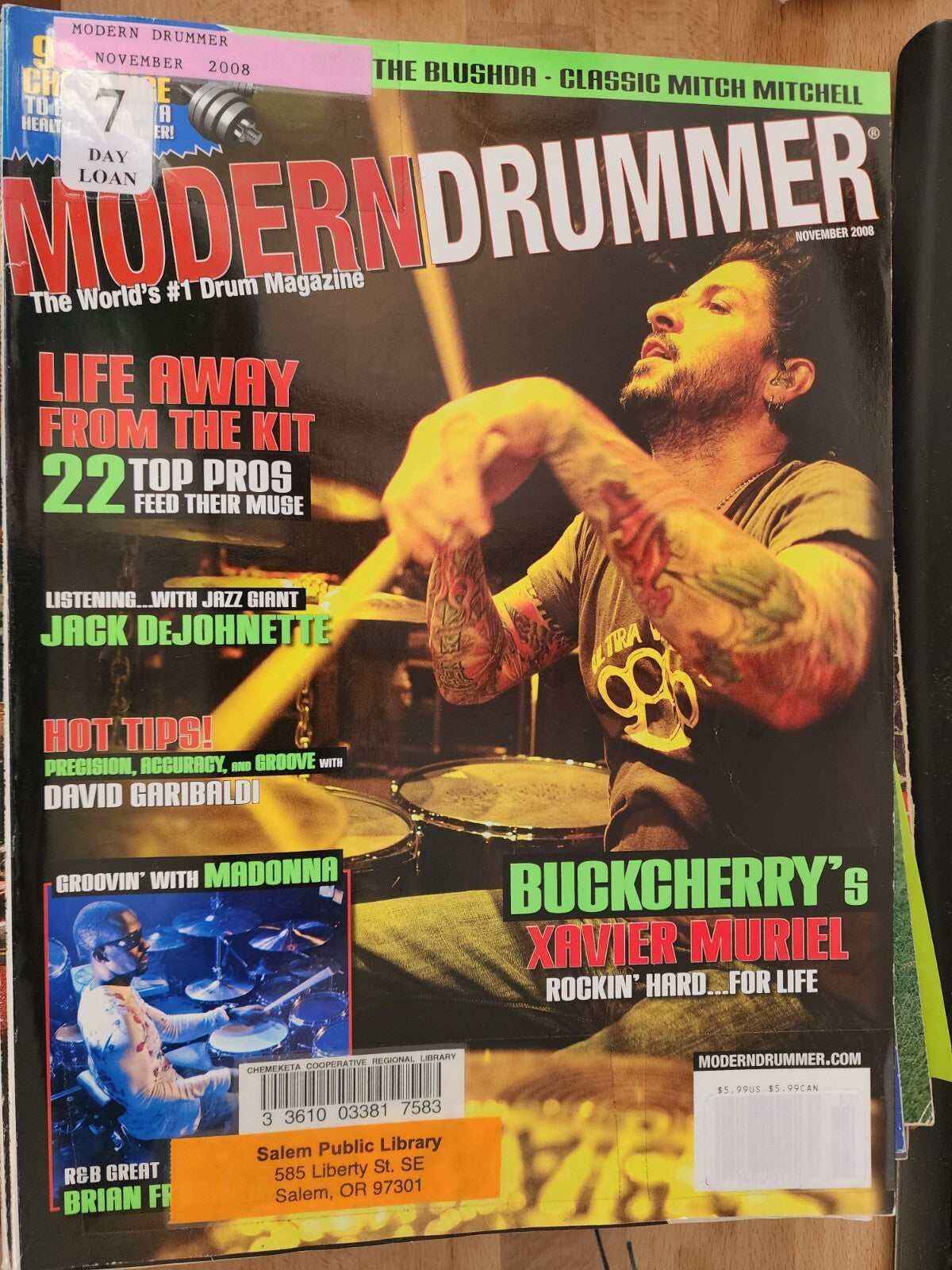 Modern Drummer Magazine Lot Of 12, Jan-Dec 2008 Drumming Magazines