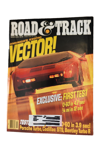Road and Track Magazine March 1991 - America's Exotic Vector
