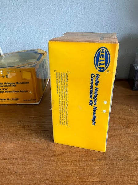 1970's Vintage Hella 5 3/4 H4 Halogen Hi/Low Beam Lights