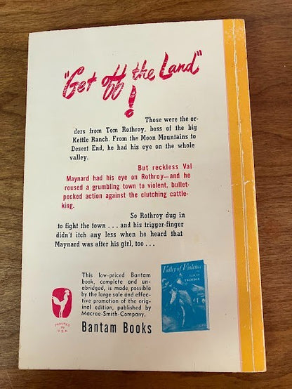 Vtg Paperback - Valley of Violence by Louis Trimble