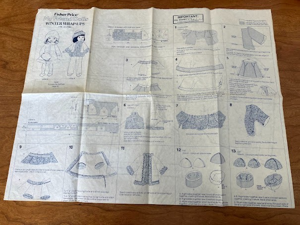 Vintage Lot/Set of 4 Fisher Price My Friend Doll Patterns