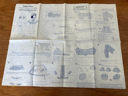 Vintage Lot/Set of 4 Fisher Price My Friend Doll Patterns