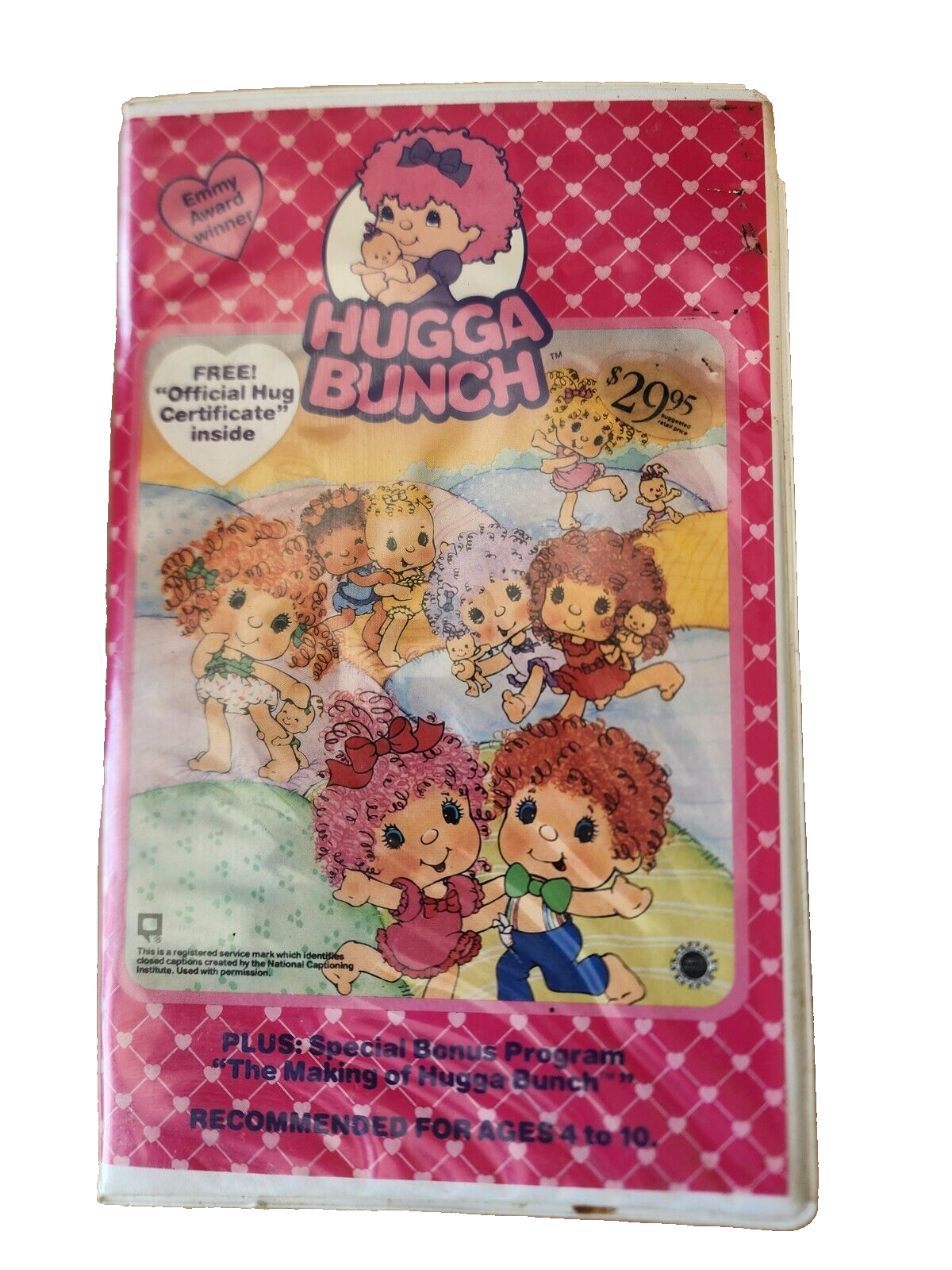 Vtg HUGGA BUNCH BETA 1984 Children's Video Library Clamshell 80s Live Action