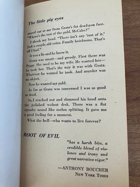 Vtg Paperback - THE ROOTS OF EVIL By James Cross Crest