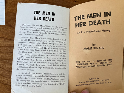 Vintage Paperback - The Men In Her by Marie Blizard