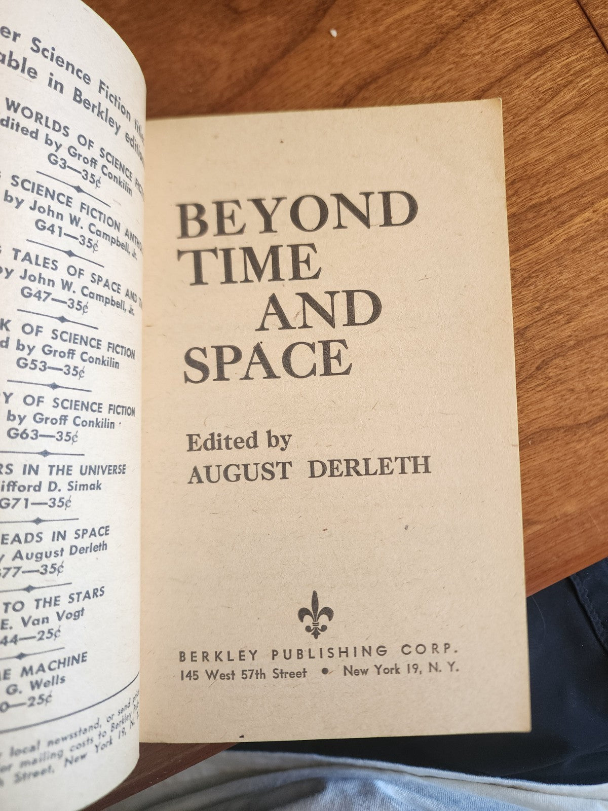 Beyond Time and Space by August Derleth - Berkley Books