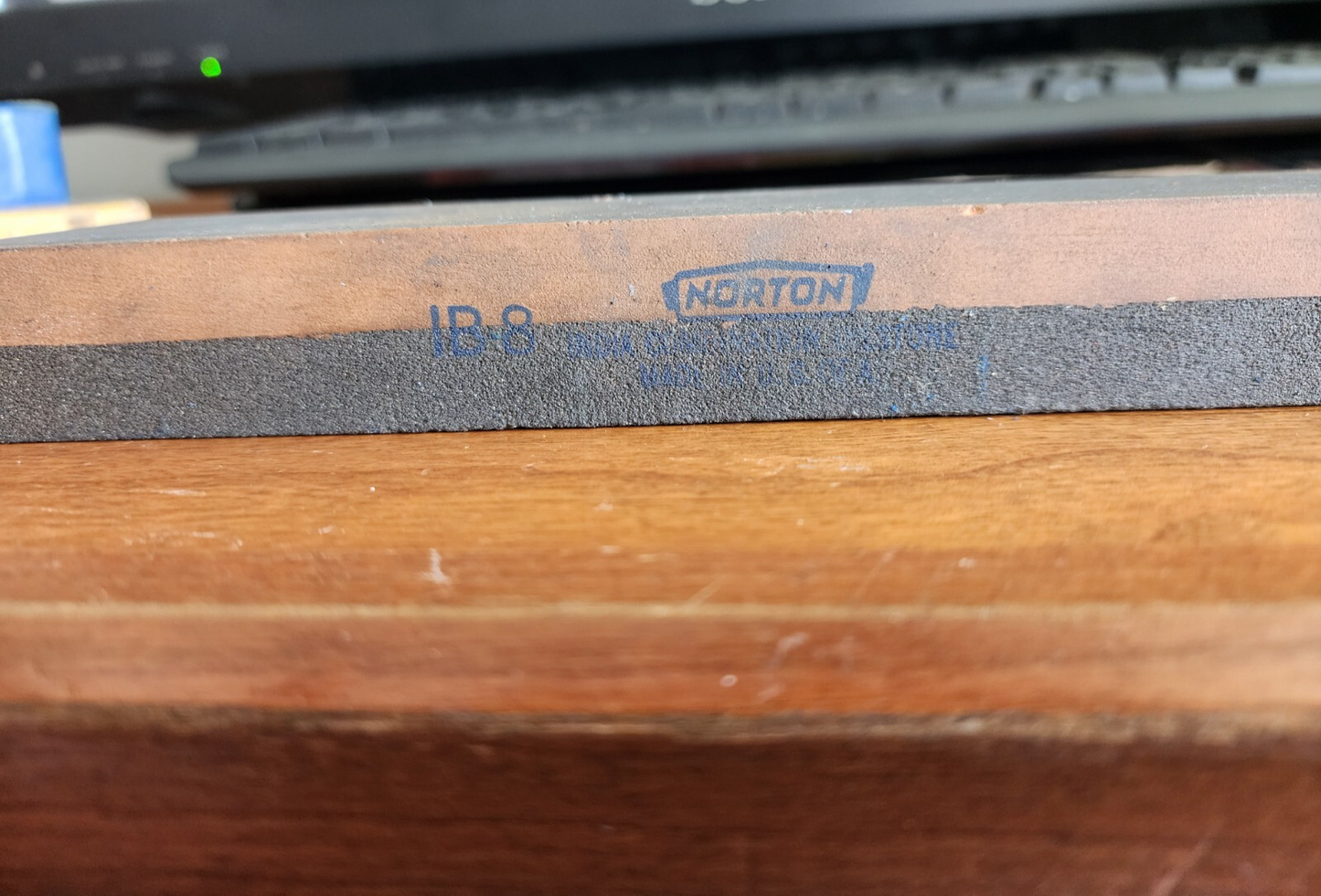 Vtg Norton India Combination Oilstone IB8 Sharpening Stone