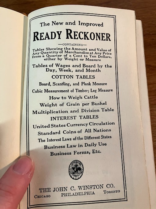 Ready Reckoner 1937 - Improved Form & Log Book - Vintage