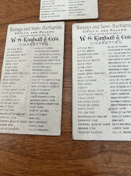 W.S. Kimball Co: Chiefs and Rulers - lot of 3