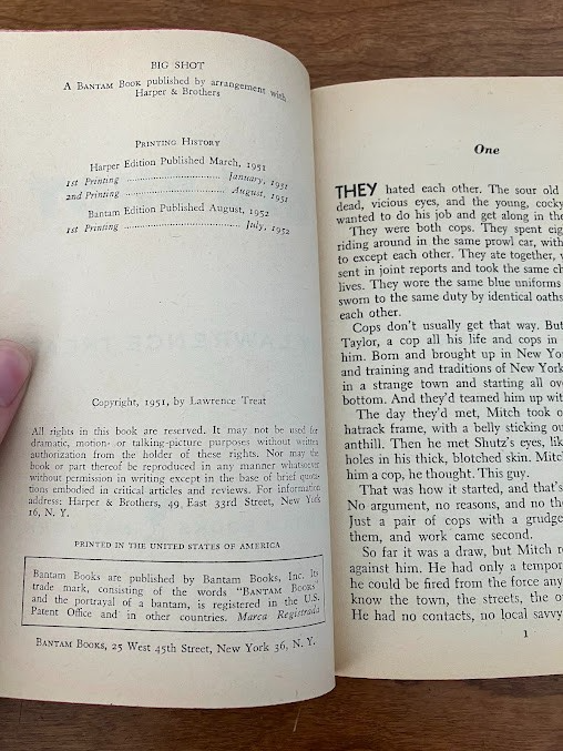 Vtg Paperback - Big Shot by Lawrence Treat