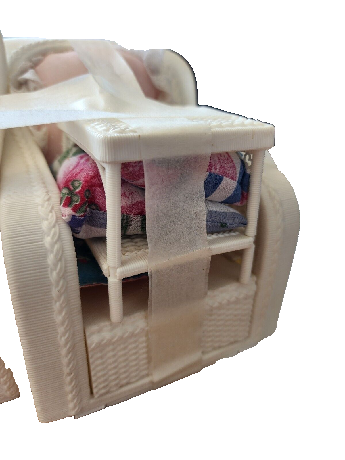 Vintage Barbie Dream Cottage wicker look chair & loveseat, tables, 1983