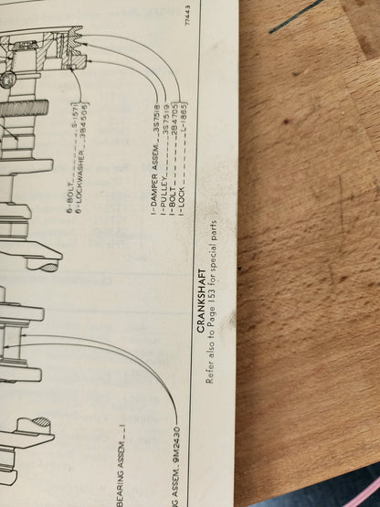 CATERPILLAR D8 TRACTOR POWER SHIFT PARTS BOOK 1970 - 46A10725-UP