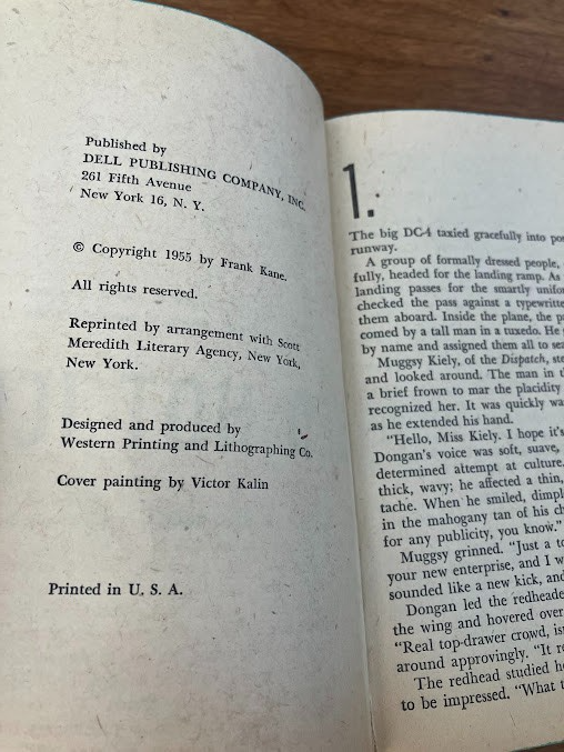 Vtg Paperbacks by Frank Kane - lot of 2