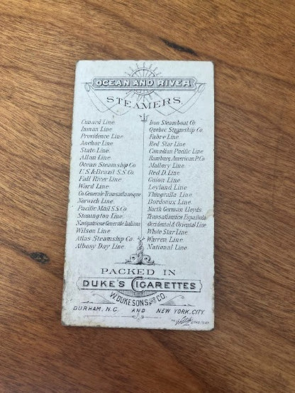 Tobacco Cards: Ocean and River Steamers Duke's Cigarettes - lot of 7