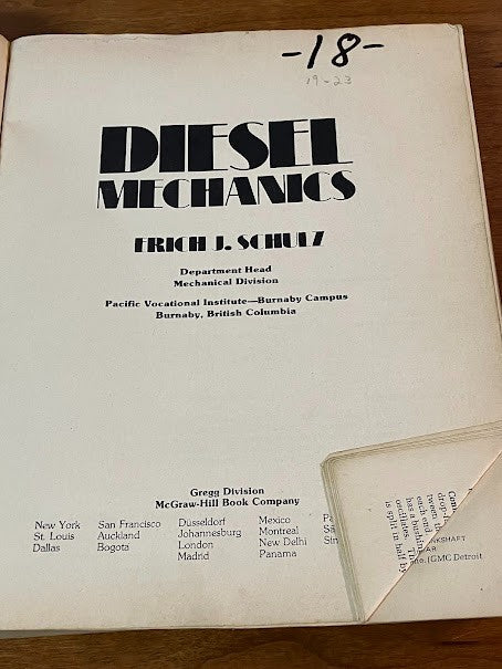 DIESEL MECHANICS - Softcover Textbooks - ERICH J. SCHULZ