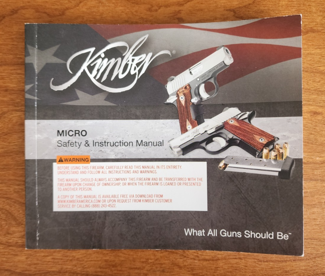 Kimber Micro & Safety Instruction Manual