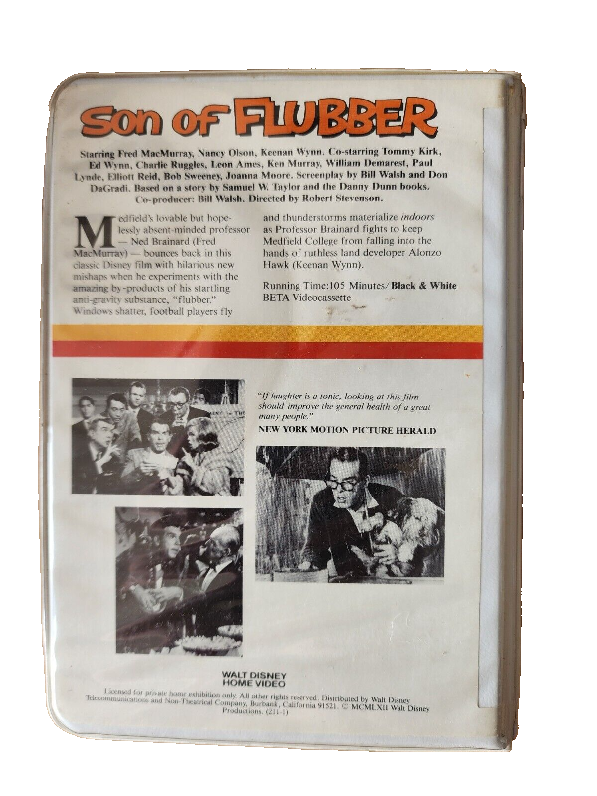 Son Of Flubber Disney  Beta Tape Home Video