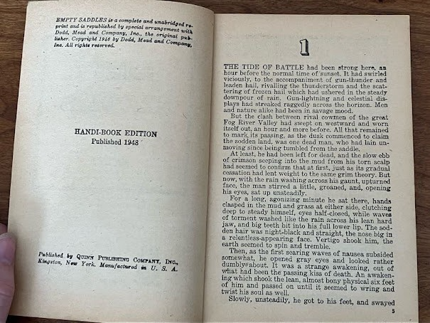 Handi-Book Western (lot of 2) - "The Fargo Kid" and "Empty Saddles"