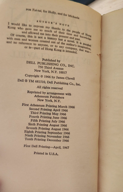 Tai-Pan by James Clavell 1980 Paperback