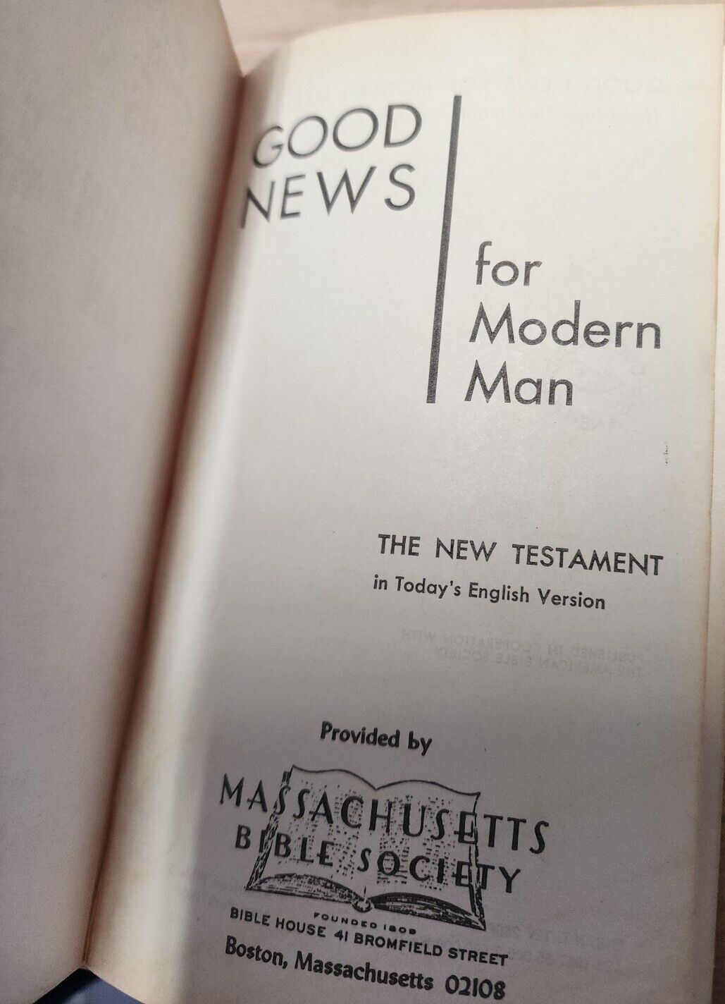 Vtg Good News for Modern Man, New Testament : The New Testament