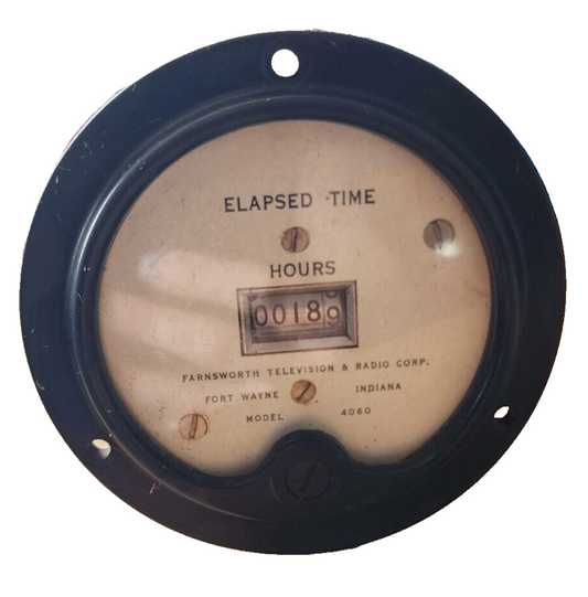 FARNSWORTH TV & RADIO Corp, Model4060, Hours Elapsed Time Meter