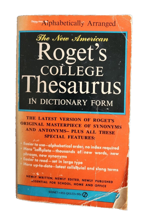 Vtg The New American ROGET'S COLLEGE THESAURUS 1961 Paperback