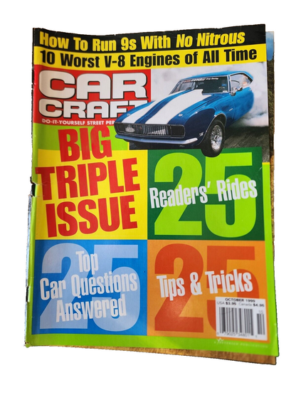 OCTOBER 1999 CAR CRAFT MAGAZINE 500HP HOW-TO