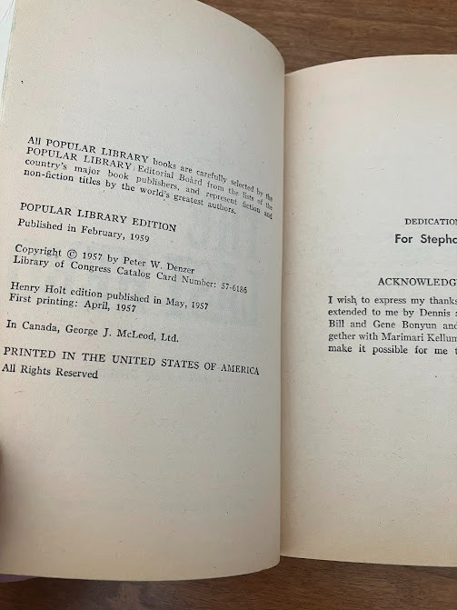 Vtg Paperback - Peter W. Denzer: THE LAST HERO