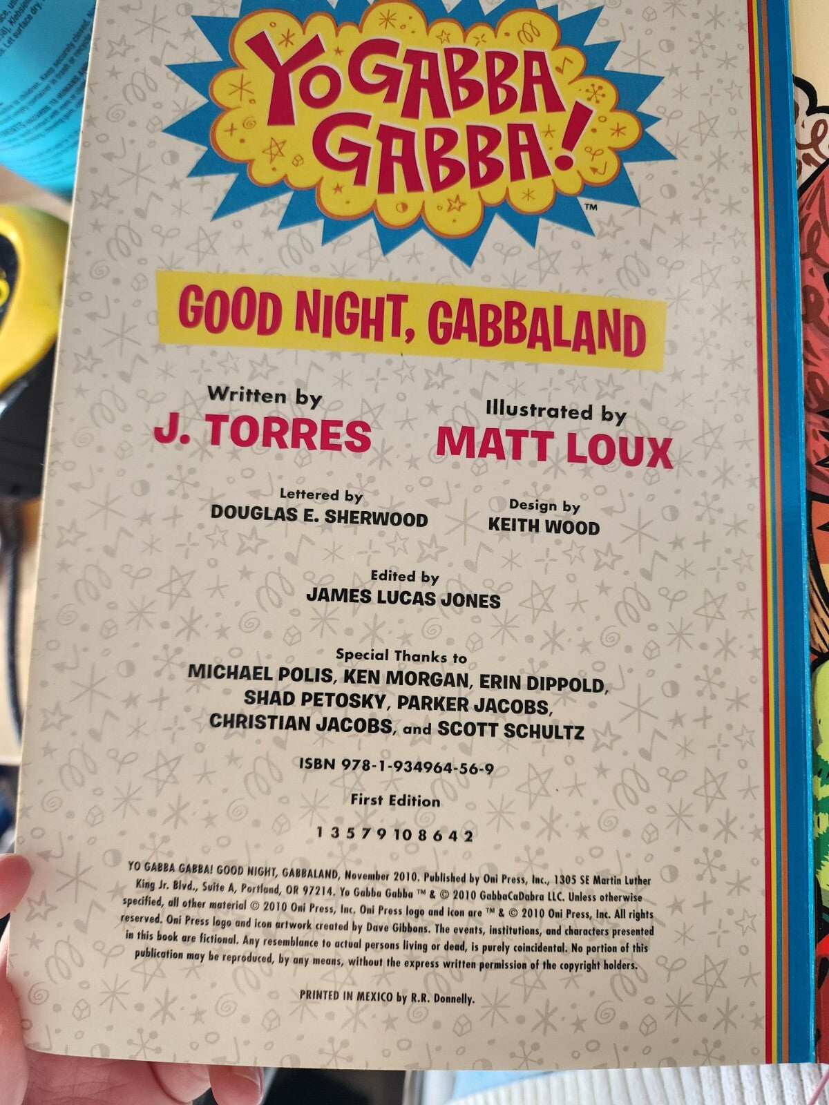 YO GABBA GABBA: GOOD NIGHT, GABBALAND By J. Torres & Matthew