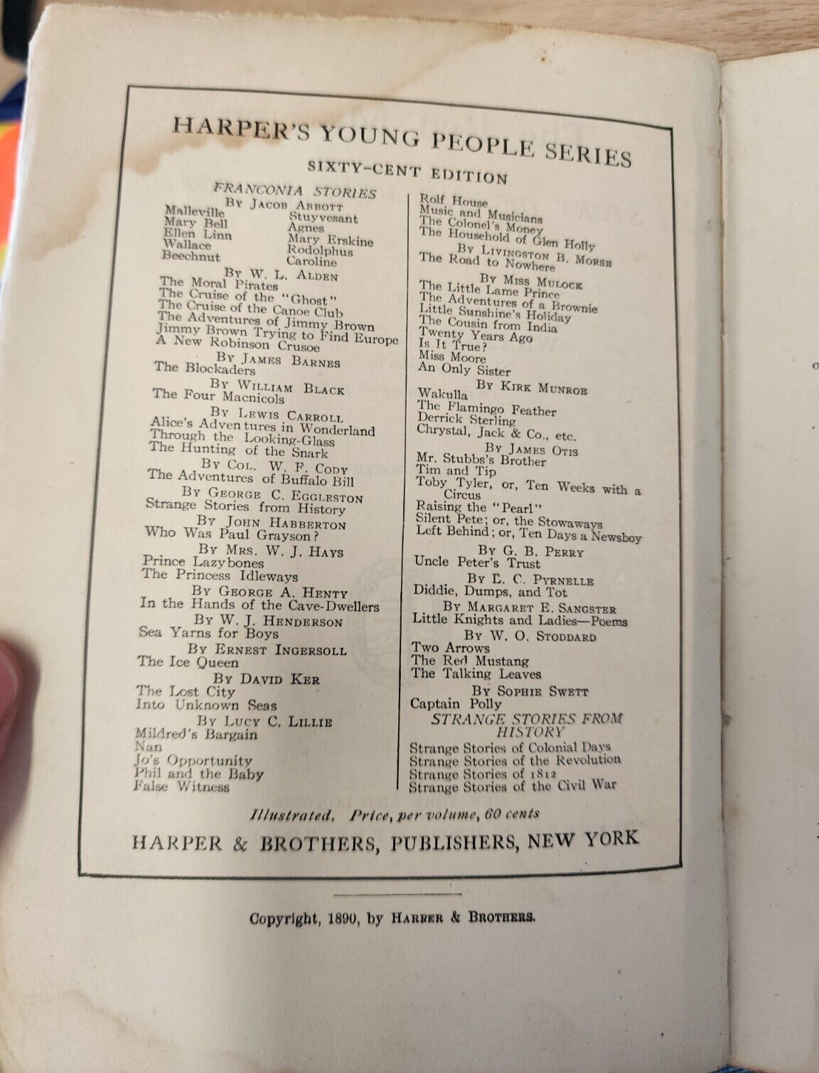 VTG THE RED MUSTANG WO STODDARD HARDCOVER 1890