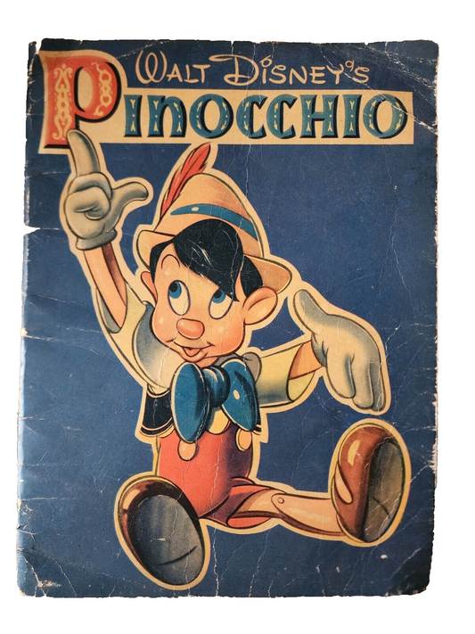 Vintage 1939 Walt Disney's Pinocchio Paperback Story Book