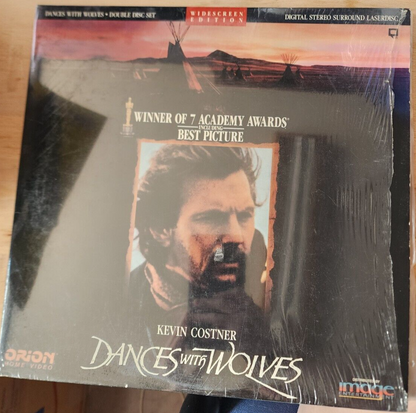 Dances With Wolves Laserdisc LD Kevin Costner Laser Disc Widescreen Edition 