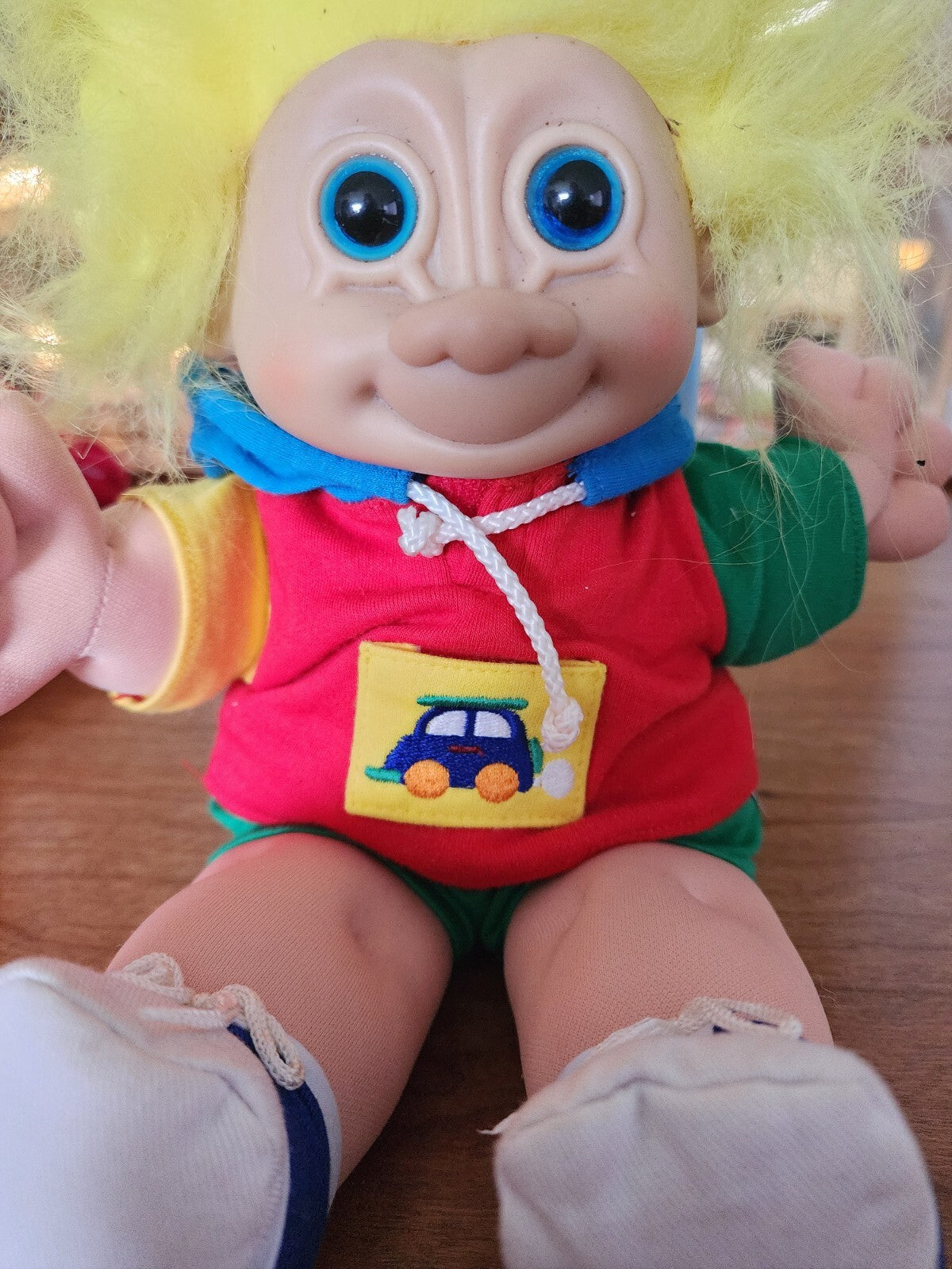 Vtg Troll Kids Buster - Russ Berrie Plush Doll 12” Rubber Face