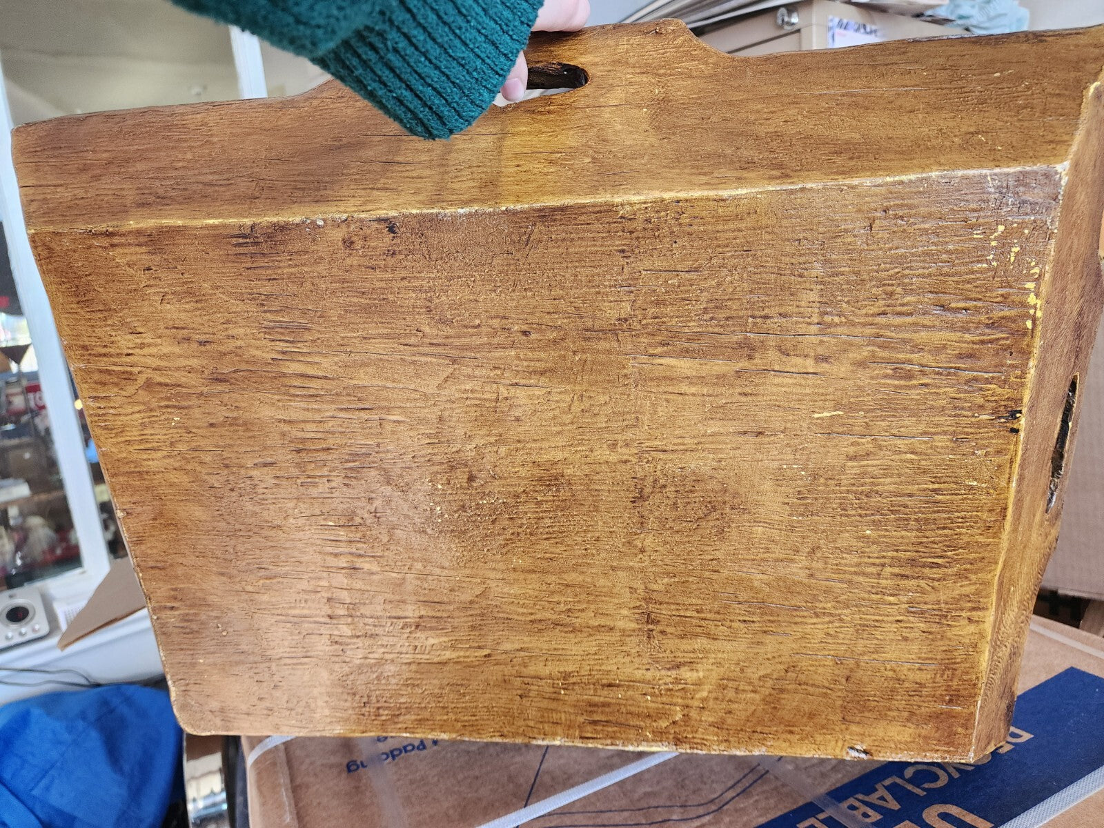 17' x 23"' Rustic wooden tray with handles