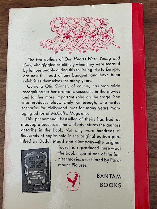 Vt Paperback - OUR HEARTS WERE YOUNG AND GAY by Cornelia Otis Skinner