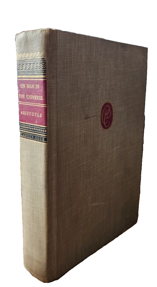 1943 Aristotle - On Man in the Universe - Vtg Collector's Ed HC