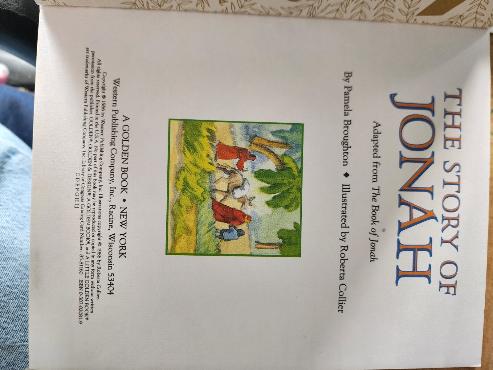 Lot of 3 - A Little Golden Book -Story of Jonah/David & Goliath /Noah's Ark