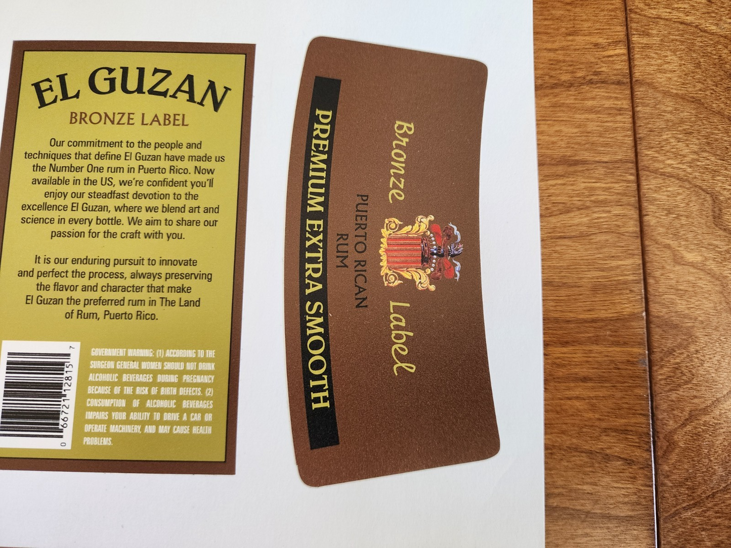 El Guzan Puerto Rican Rum Beverage Sticker Prop