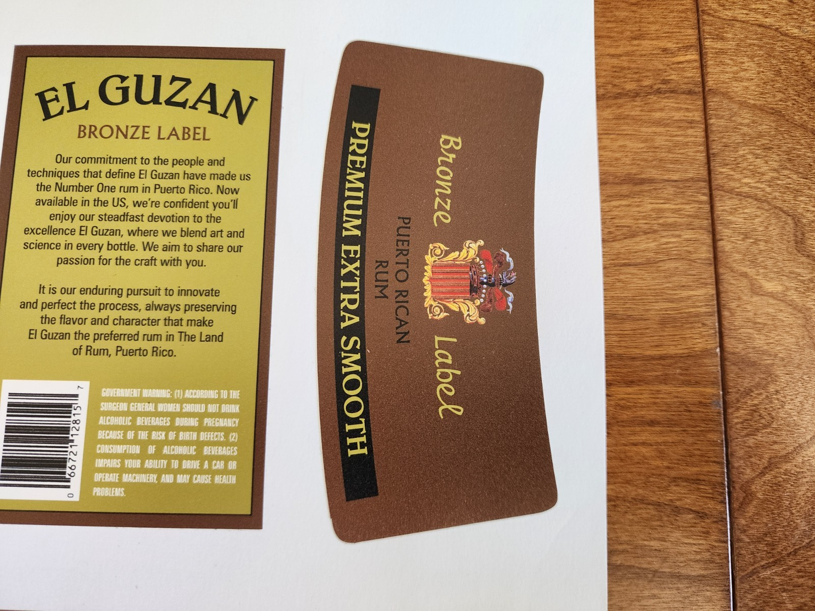 El Guzan Puerto Rican Rum Beverage Sticker Prop