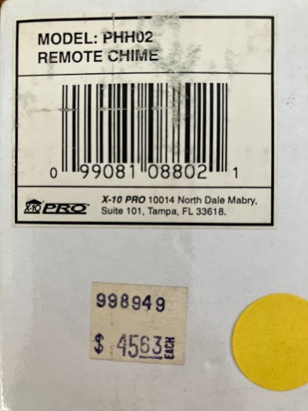 X10 Pro Remote-Control Chime: Model PHH02
