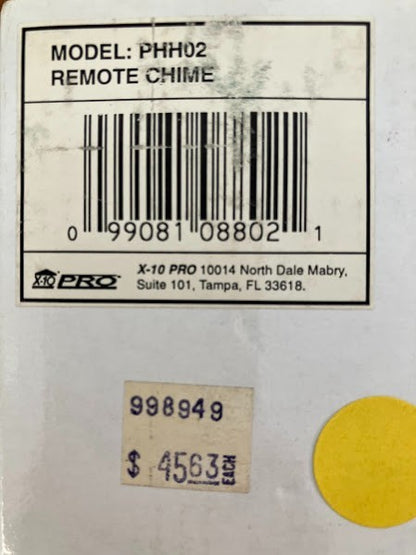 X10 Pro Remote-Control Chime: Model PHH02