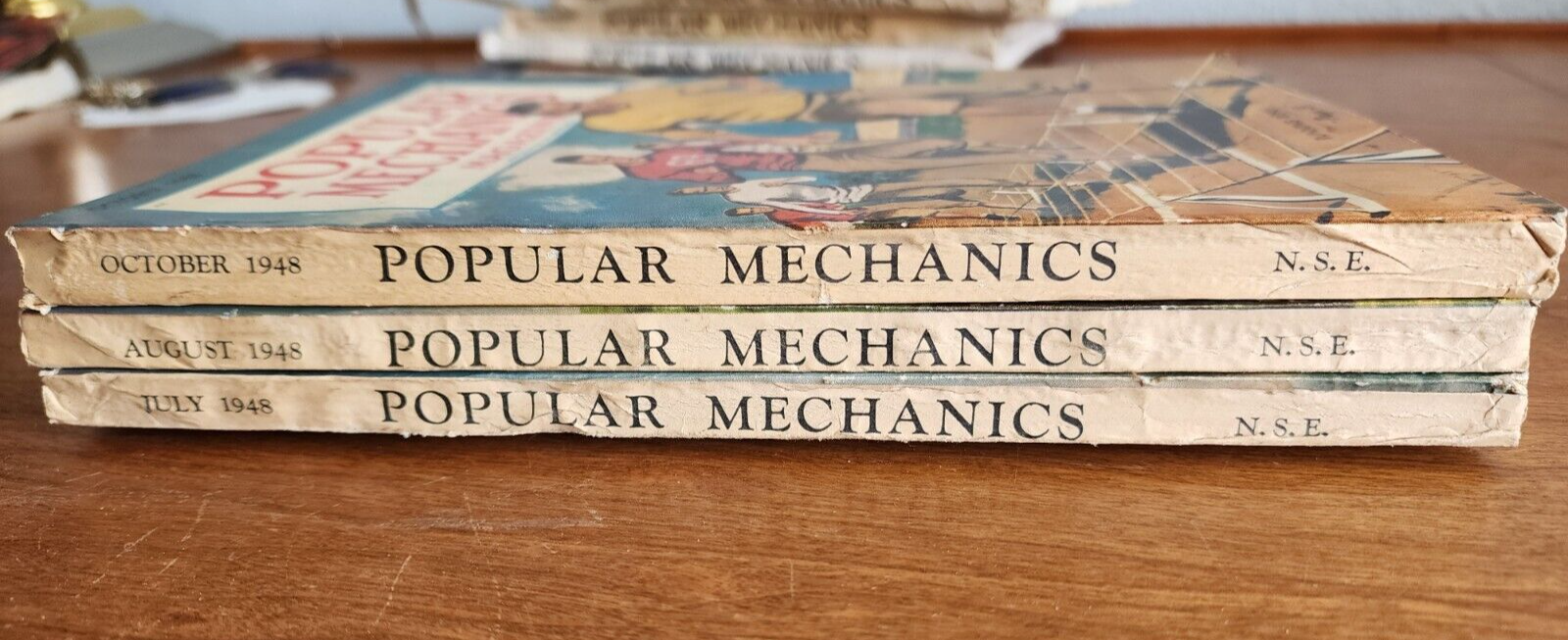 Lot of 3 Popular Mechanics Magazines 1948 Issues