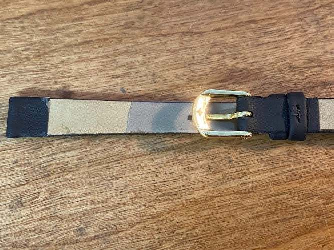 Hadley Roma Wristwatch Band: 10R Black/Brown LS712 - Genuine Leather