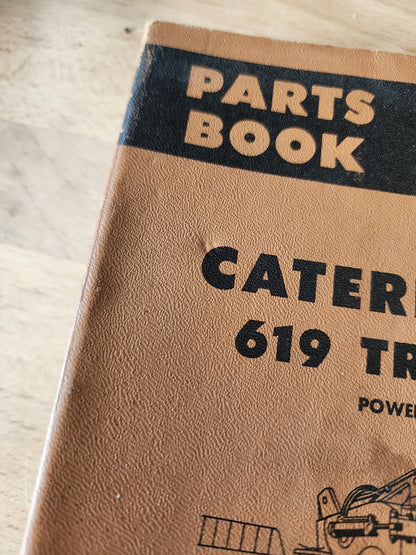 CATERPILLAR 619 TRACTOR POWER SHIFT PARTS BOOK 1970 SERIAL 61F1-UP